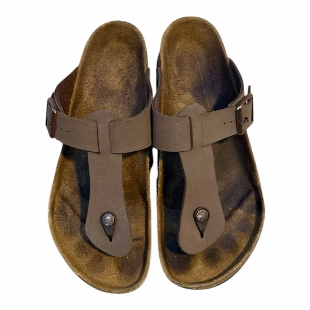 BIRKENSTOCK Medina Men’s Brown Oiled Leather Sandals Size 13